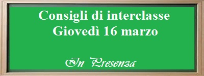 Lavagna con data consigli di interclasse